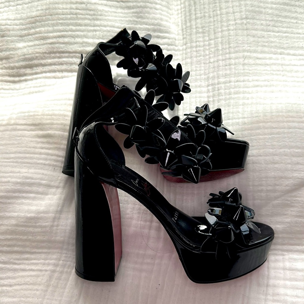 Christian Louboutin Patent Leather Daisy Spikes